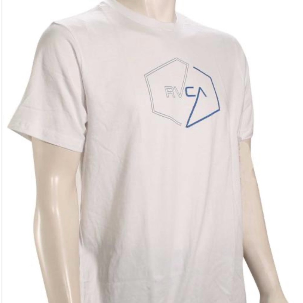 RVCA White and Blue Graphic Tee